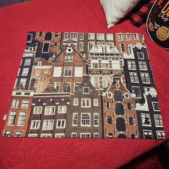 Euro Pillow Cover 35 x 29 Netherlands Flemish Houses Dutch Horizon L👀K - Picture 12 of 12